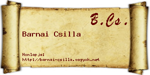 Barnai Csilla névjegykártya